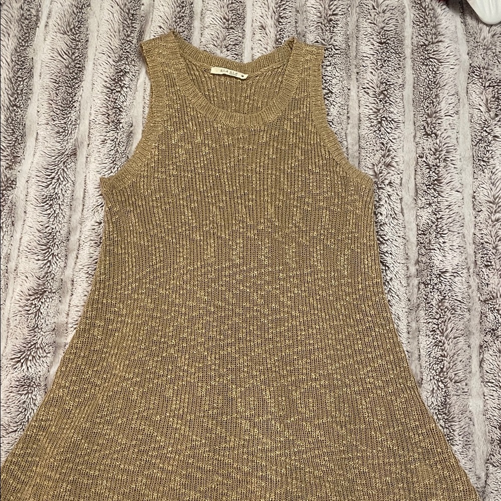 ILLA ILLA Metallic Knit tank Top